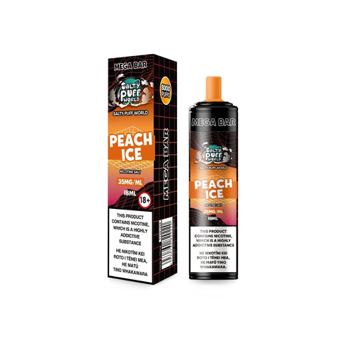 Mega Bar Peach Ice Disposable Vape | Hollywood Vape NZ