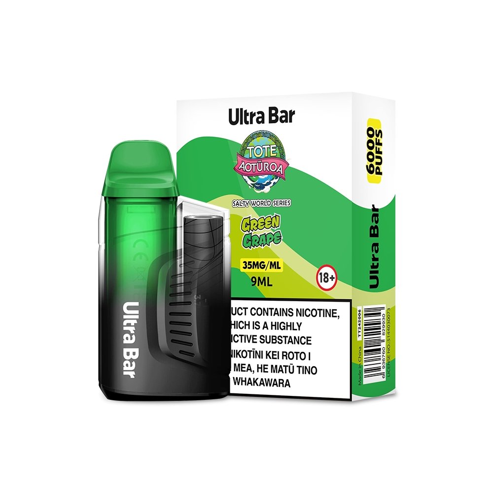 Ultra Bar Green Grape Disposable Vape | Hollywood Vape NZ